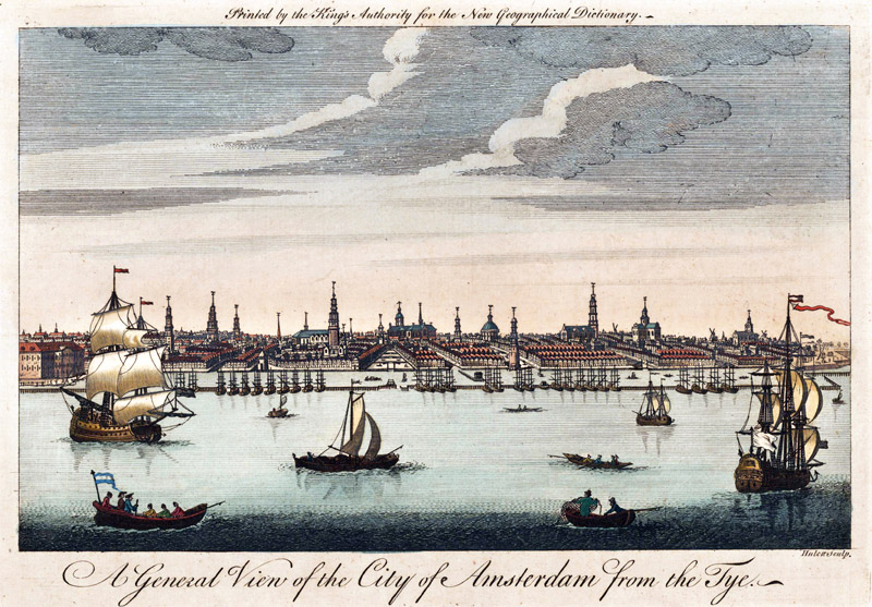 Gezicht op Amsterdam 1760 Hulett